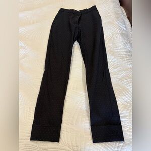 Mango Black Patterned Dress Pants